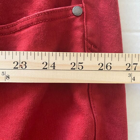 NWT Torrid Boyfriend Straight Vintage Stretch Mid Rise Denim Jeans Red Sz 28R - Picture 6 of 13